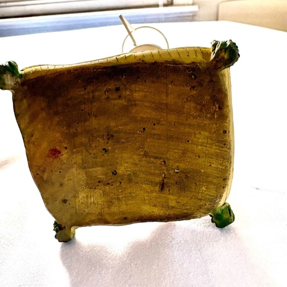 Orange Tabby Cat with Fruit (Carmen Mirandaish) Hat Votive Candle Holder w Shade - Picture 9 of 15